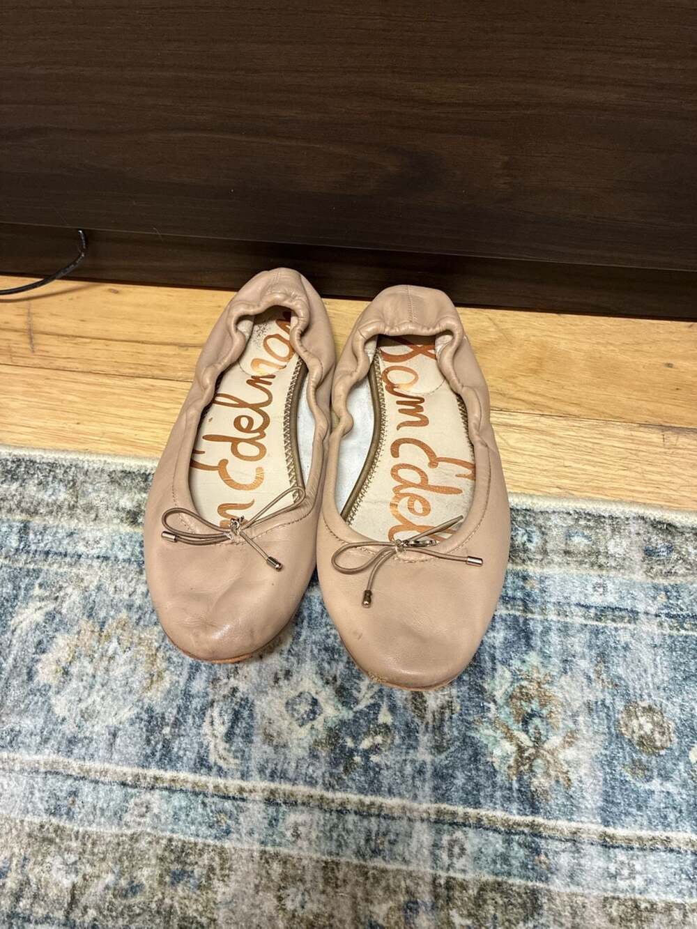 Sam Edelman Felicia Ballet Flats Size 8.5 Nude Leather